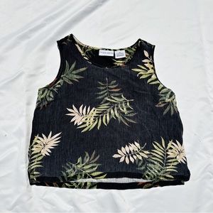 Vintage Tropical Cropped Tank Top